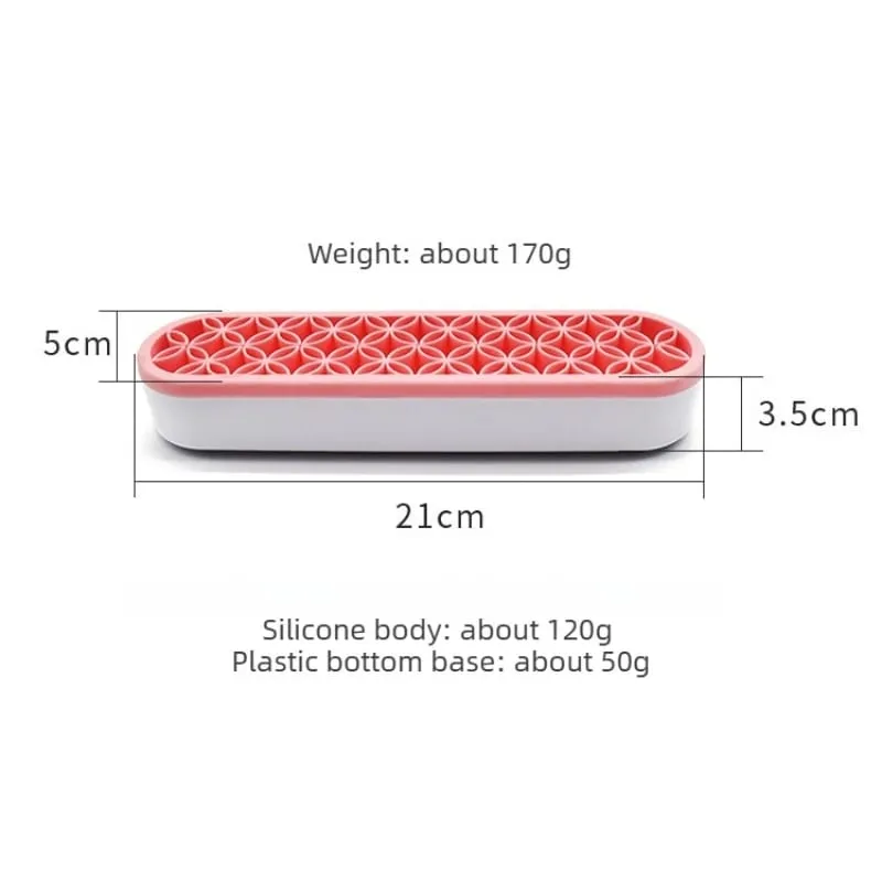 Silicone Makeup Brush Holder Stand Organizer Multifunctional Desktop Storage Rack Hole Design for Brushes Pens Pencils