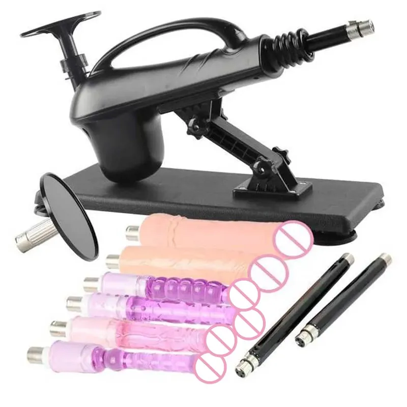 A2SS-Portable Automatic Masturbation Machine for Women with Big Dildo Men's Sex Toy Pumping Gun for Couples