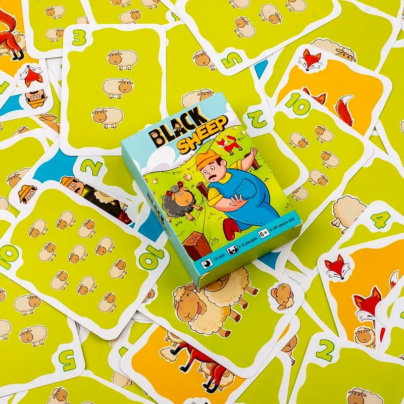 Hot Sale Black Sheep Party Game Cards Interactive Intellectua Board Game Funny Family Friends Party Toy Gift for Kids 10.6*7.5cm