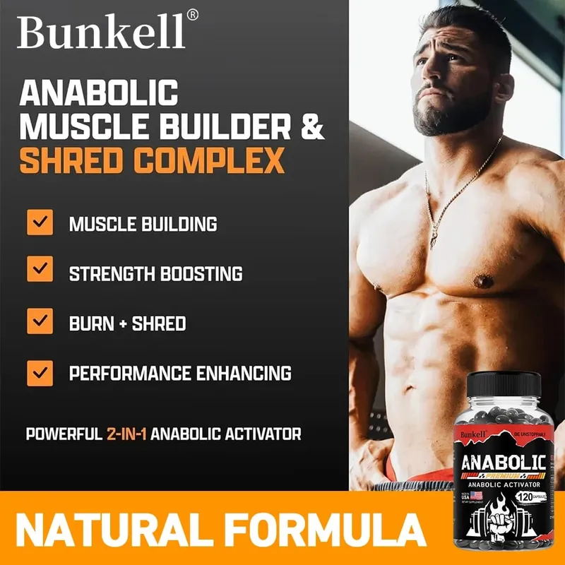 Muscle Builder Capsules - Helps Increase Strength Endurance Protein Synthesis Promotes Faster Muscle Growth Abs Energy