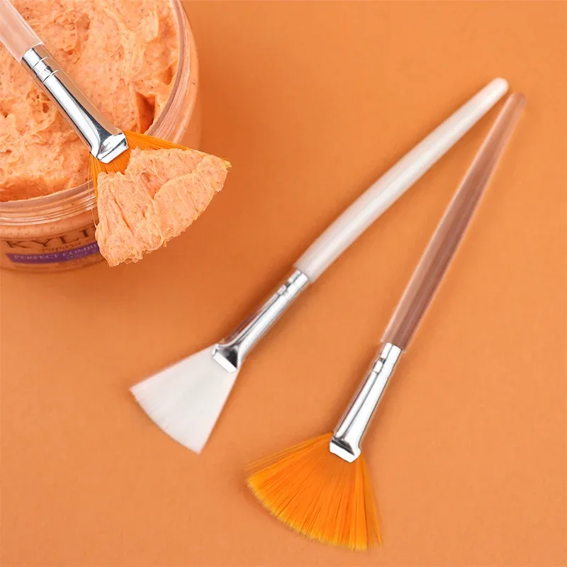Praktikal na Facial Brushes Fan Makeup Brushes Portable Mask Brush Mga Cosmetic Tool para sa Babae Flexible Facial Soft Mask Applicator — image 4
