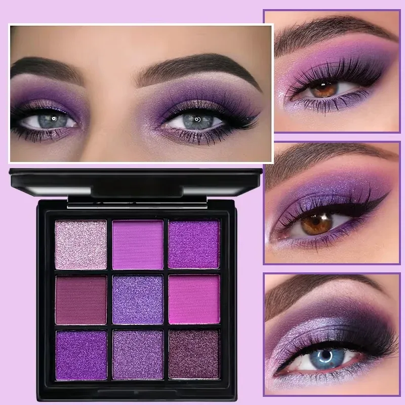 9-Grid Multi-color Eyeshadow Palette Glitter Pearlescent Matte Eye Shadow Shimmer Long Lasting Women Eye Makeup palette Cosmetic