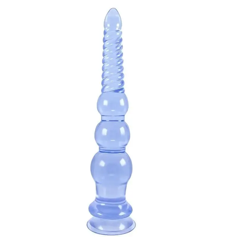Soft PVC Gourd-Shaped Anal Beads Textured Anal Plug Suction Cup Anal Plug Prostate Massager Adult Sex Toys for Couples Unisex
