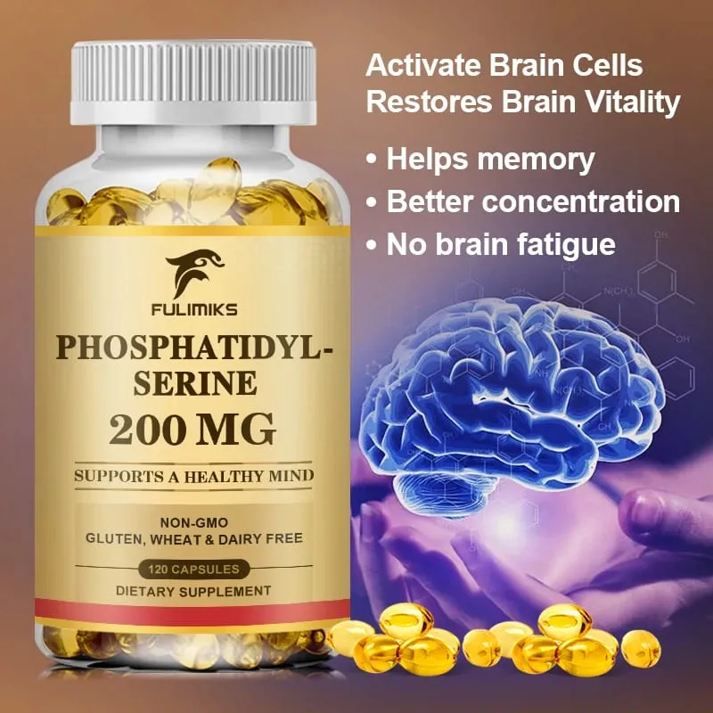 Phosphatidylserine Capsules Boosts Brain Vitality Improves Focus Memory Learning Ability & Daily Cognitive Health