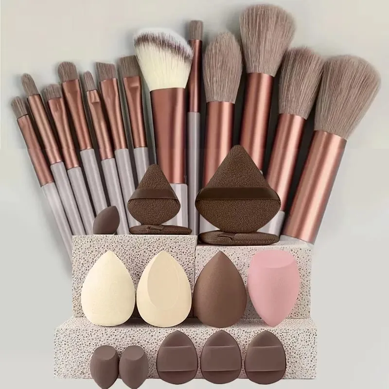 13PCS Makeup Brush Set Foundation Concealer Powder Eyeshadow Blush Brush Kabuki Blending Cosmetic Beauty Tool for Face