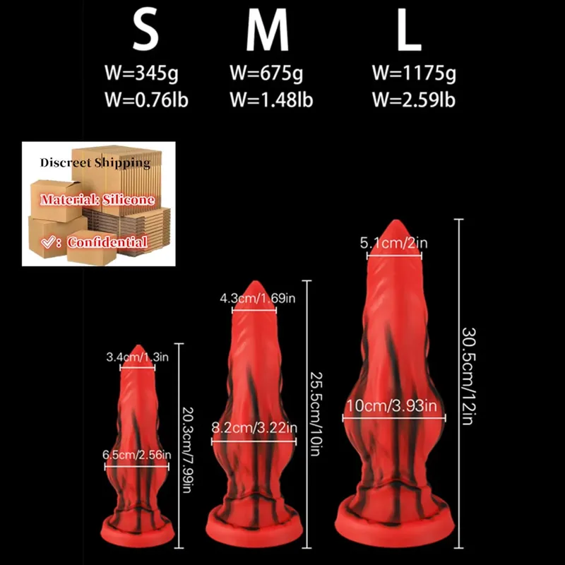 Huge Silicone Fantasy Animal Dildo Anal Plug Prostate Sex For Men Women Big Knot Dog Dildo Suction Cup Butt Plug Cock Sex Toys18