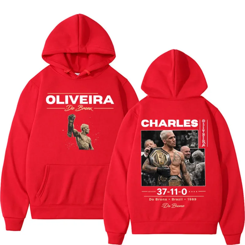 Do Bronx Brazil Charles Oliveira Graphic Sweatshirts Men Women Fashion Harajuku High Street Hoodies Cozy Fleece Oversized Hoodie