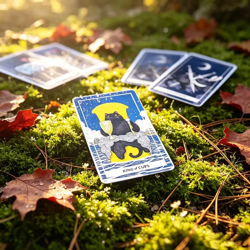 Coco Black Cat Tarot Deck 78 Cute Black Cat Tarot Cards Fortune Telling Divination Card Game for Beginners Cat Lovers