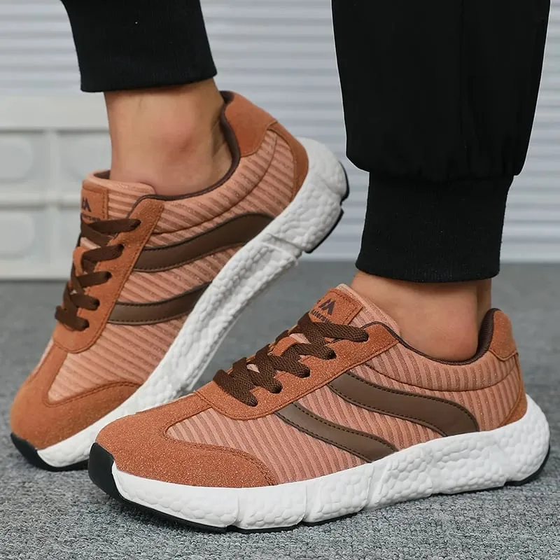 Unisex EVA Soft Sole Running Shoes Lightweight Vintage Multi-Use Sneakers Big Size Breathable Wear Resistant Walking TennisShoes