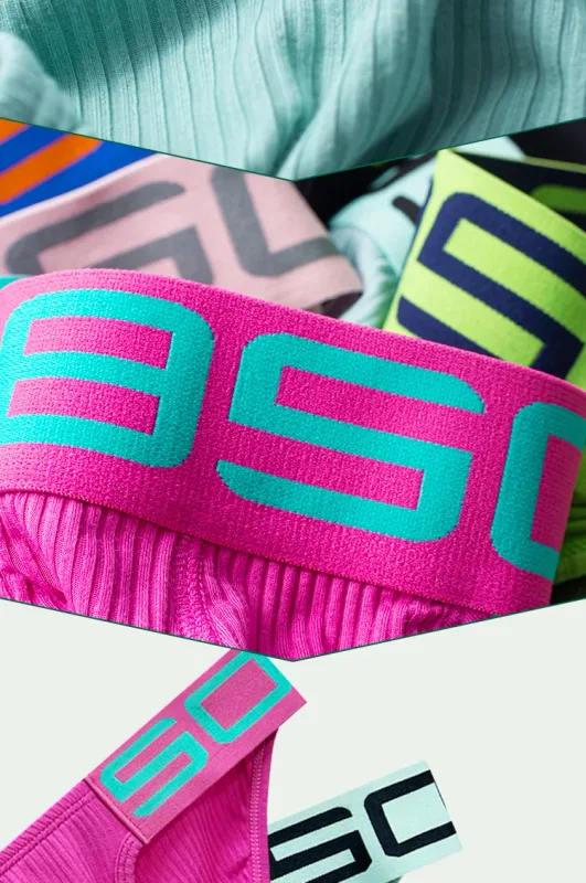 2PCS Ribbed Texture Male Triangle Underwear Letter Elastic Waist U Convex Pouch Briefs BS813 — image 9