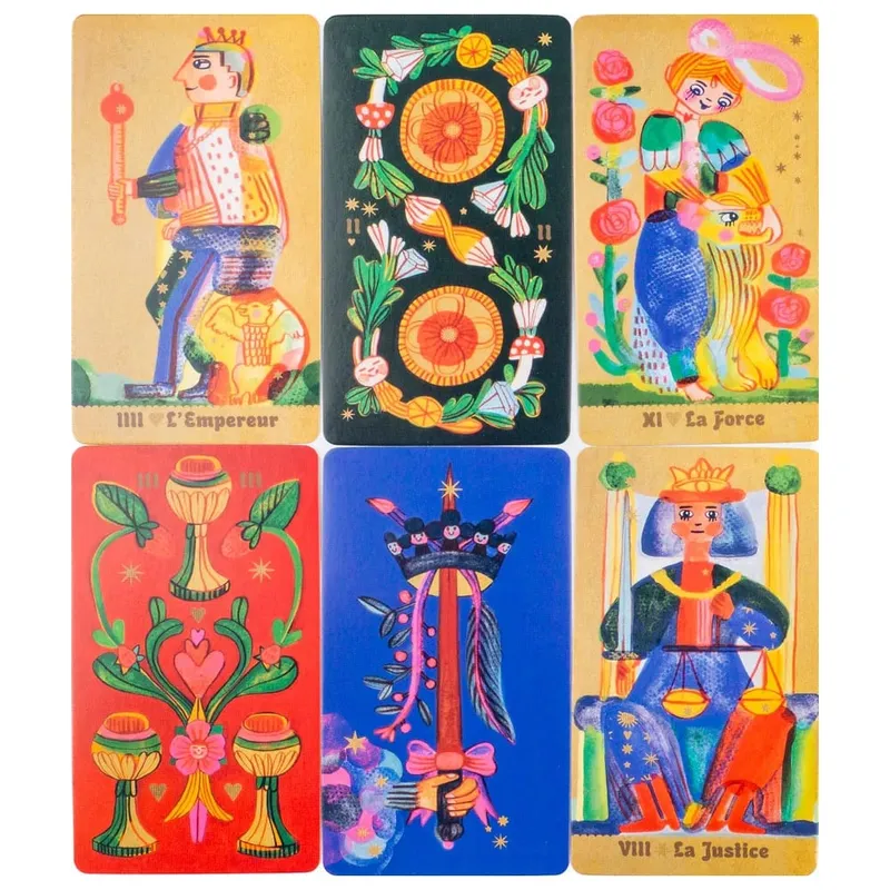 Pipspeak Tarot 10.3*6cm A Delightful 78-card Marseille-style Deck Embrace The Whimsical World of Pip Reading