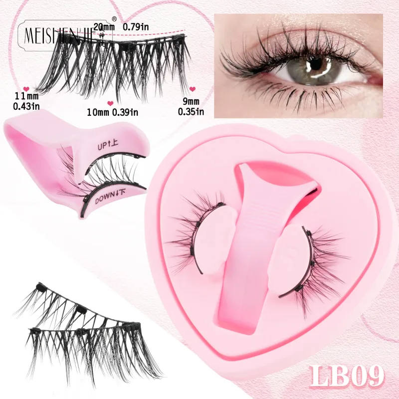 Magnetic Eyelashes 1Pcs No Glue Needed Reusable Natural Look 3D Lashes Easy Apply Soft Magnetic Lashes Kit for Eye Makeup