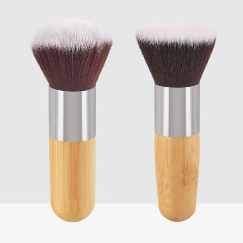 Bamboo Handle Foundation Brush Loose Powder Makeup Brushes Blush Contour Liquid Foundation Cream Professional Face Beauty Tools