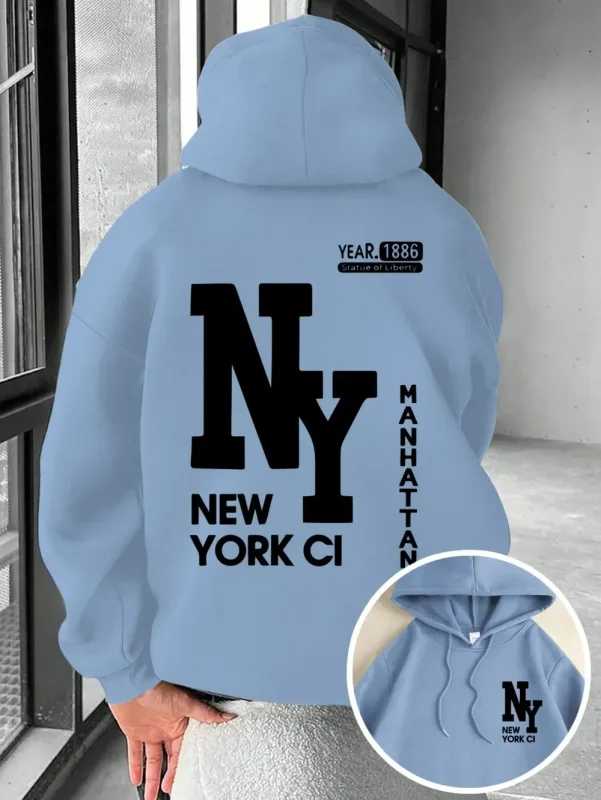 New Men's Autumn Fashion Letter Printed Soft and Comfortable Hoodie Outdoor Street Style Clothing — image 8