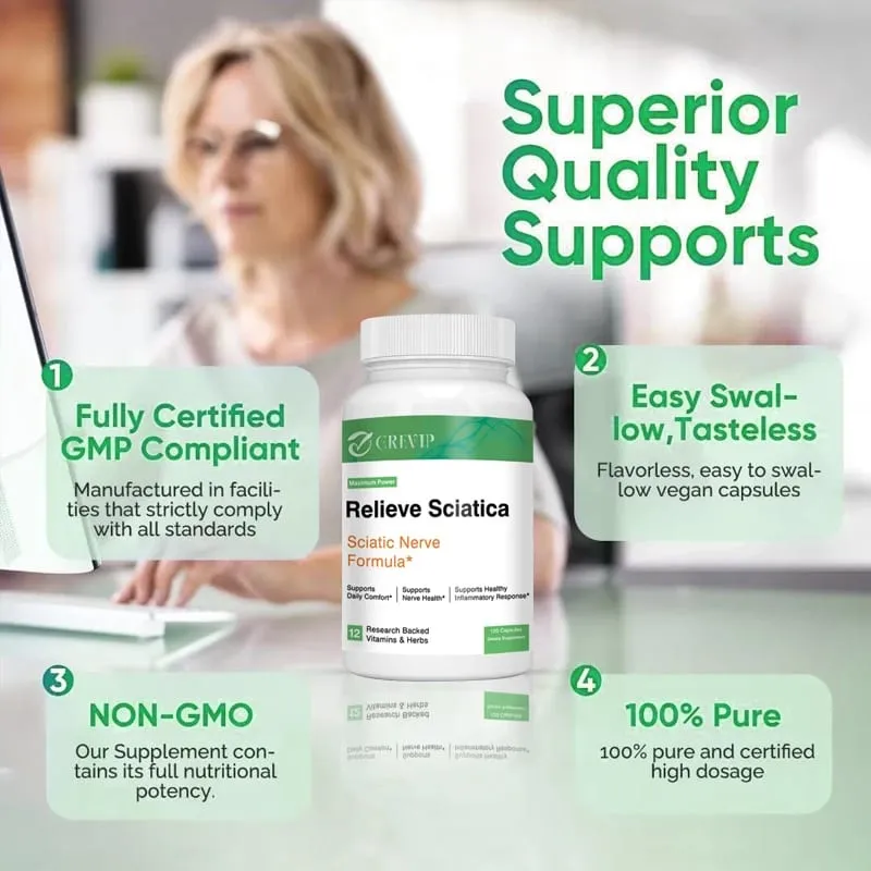 Sciatic Nerve Health Support - Helps Relieve Joint Pain Supports Daily Nervous System Bone & Nerve Health Balances Inflammation — image 4