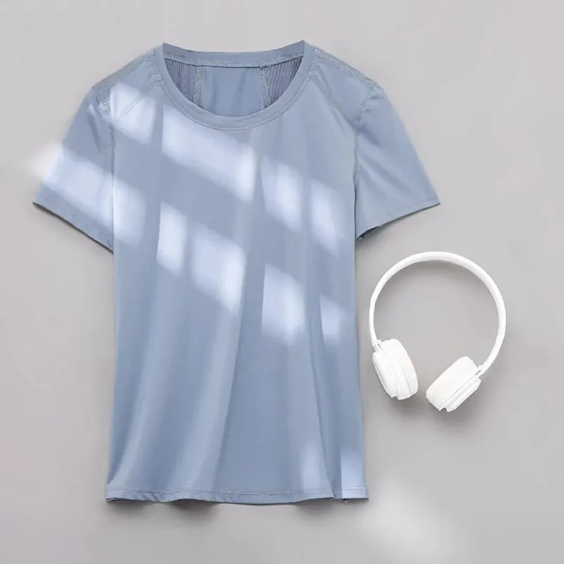 Women's Quick Dry Sports T-Shirt Loose Fit Running Shirts Short Sleeve Tee Breathable Gym Summer Technical T-Shirt Sport