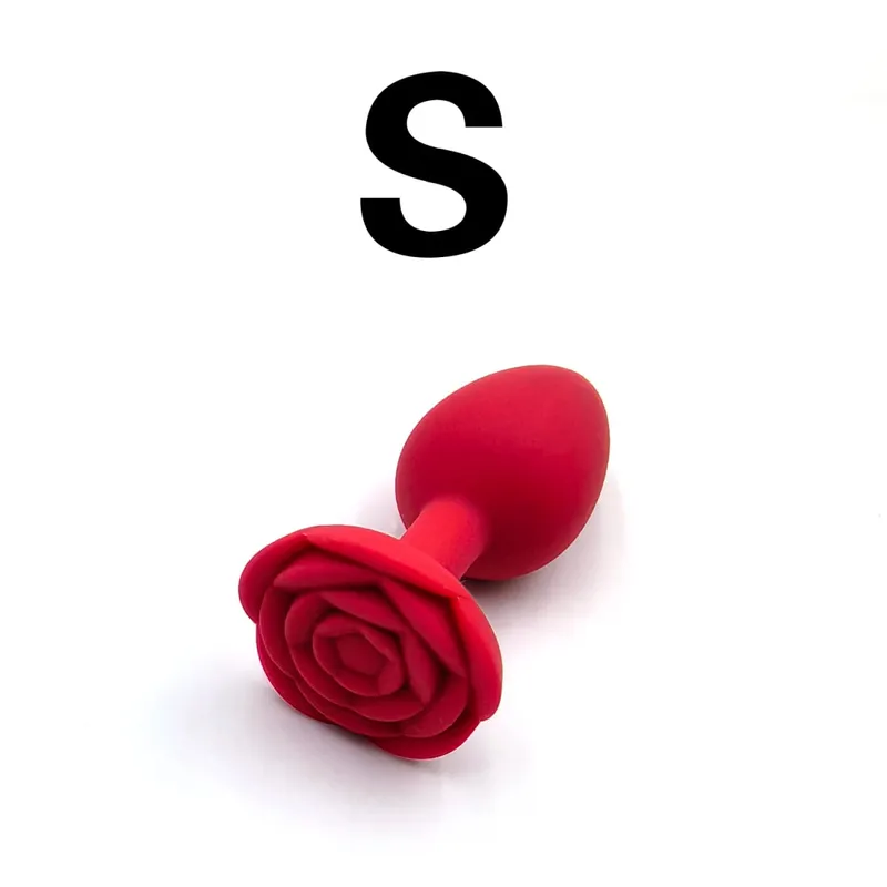 Weiche Silikon Rose Blume Anal Plug Anfänger bis Experte 3 Größen Butt Plug Anus Trainer Dildos Adule Sex Spielzeug für Paar Frauen Männer