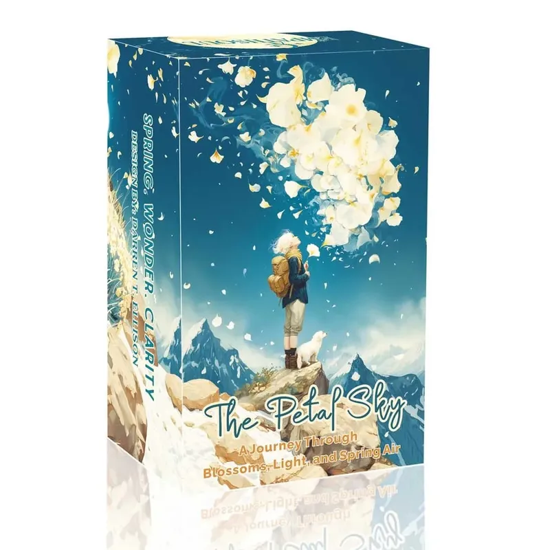 Petals Sky Tarot Cards Set 78 Cards 13x8 Cm Ideal for Intuitive Reading & Beautiful Illustrations Includes Paper Instruction