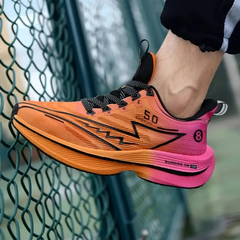New Men's Carbon Plate Running Shoes Soft Cushion Shock Absorbing Sports Shoes Unisex Sneakers Light Anti-Slip Training Shoes — image 7