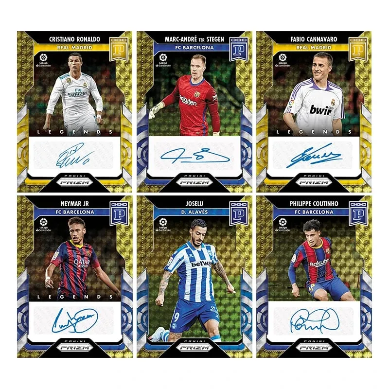 Panini Style DIY Card Set: Neymar CR7 Modrić & Ansu Fati Ultimate Football Gift for Fans Premium Signature Collector Cards