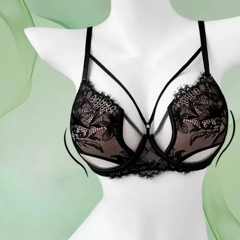 1. BANERDANNI Sexy Pure Desire Bra Set Big Bust Minimizer Push Up Side Support Anti Sagging Anti‑widening Lingerie Hot Sale Best