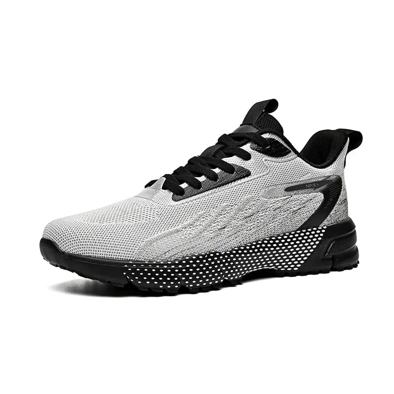 Big Size 50 51 52 Breathable Flying Woven Mens Running Shoes Lightweight Sports Shoes Anti-slip Casual Walking Sneakers Jogging