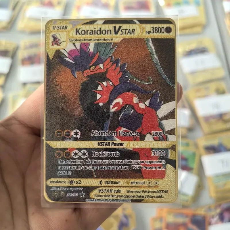 10000HP Charizard Vmax Pokemon Cards Metal English Card Arceus GX Vstar V Golden Limited Kids Gift Game Battle Collection Cards