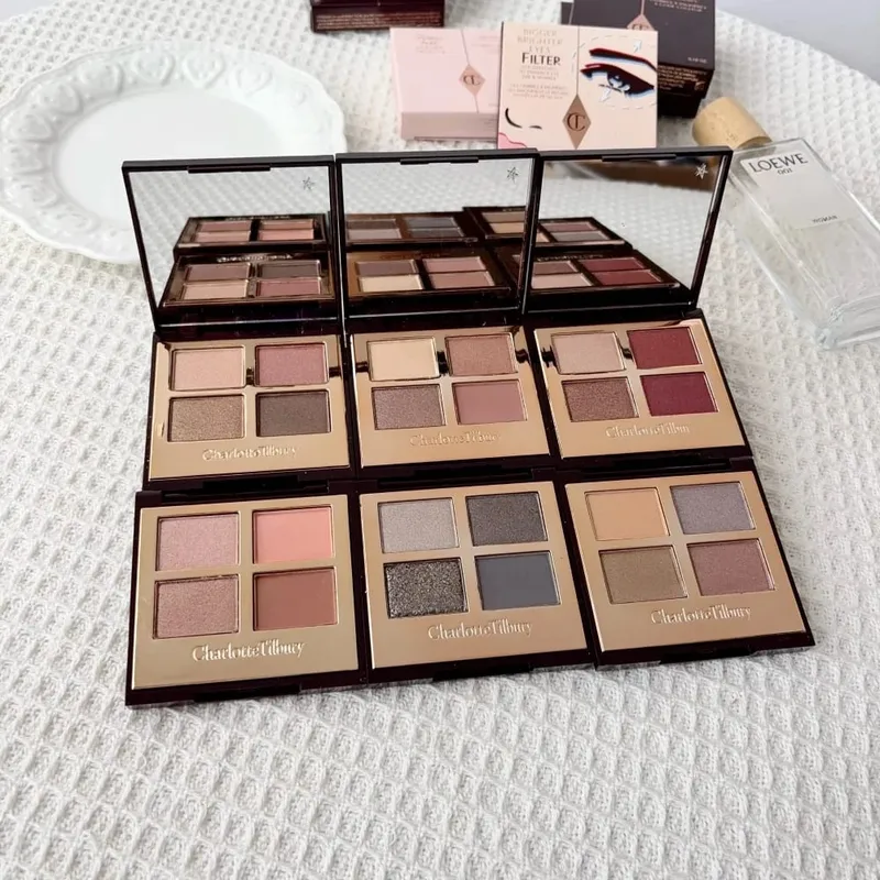 CT Snadno použitelná paleta očních stínů se 4 odstíny a 9 odstíny Charlotte Tilbury Lip Balm Pillow Talk Big Lip Plumpgasm Lip Blush Makeup Gift