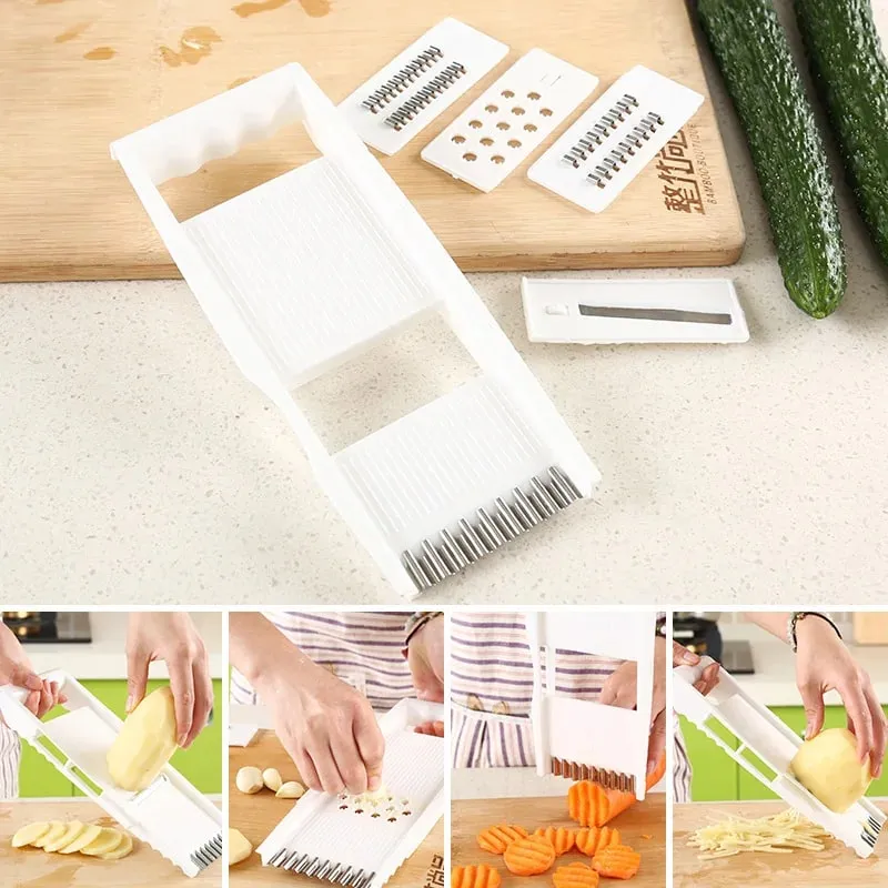 Carrot Grater Multi-functional Vegetable Cutting Fruit Wire Planer Handheld Peelers Potato Grater Slicer Masher Kitchen Tools — image 3