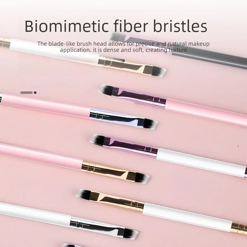 Berus Kening Lembut Berus Bulu Mata 2 dalam 1 Pembentuk Kontur Profesional Kening Eyeliner Berus Solek Eyes Blending Berus Kosmetik