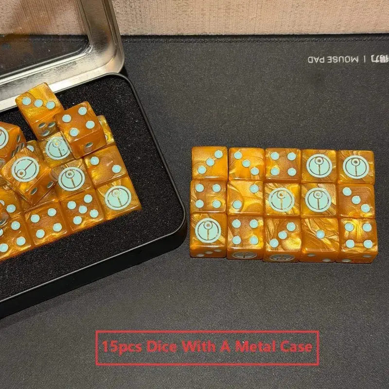 15PCS 16mm/0.63inch D6 Wargaming Dice Set for Tabletop Miniatures Game Damage Tracking Army Faction Themed Dice Tokens