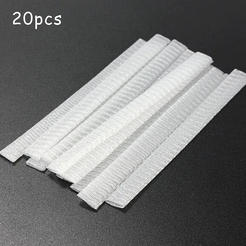 【M】20Pcs Mesh Flexible Net Protectors Cover Sheath Beauty White Cosmetic Make Up Brushes Guards Convenient Tool