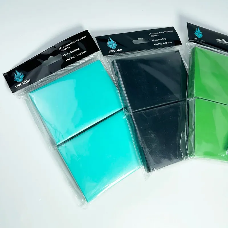 66x91mm 100 pçs/set sólido fosco mangas de cartão comercial tamanho padrão protetor de cartão para ptcg/tcg/mtg