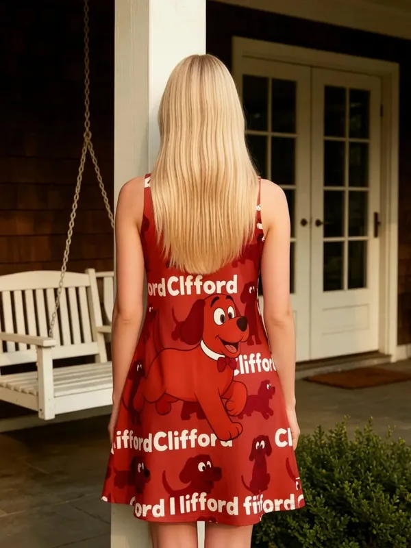 Womens Floral Sleeveless A Line Mini Dress Round Neck Summer Day Dress for Travel Resort Patio and Everyday Wear Elegance