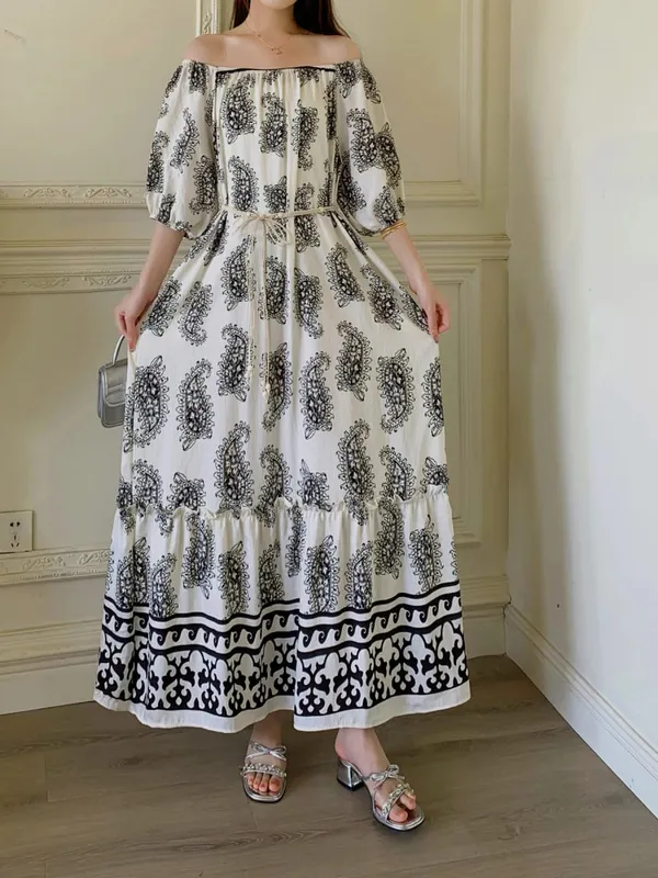 Summer Dresses for Women Casual Short Sleeve Crewneck Dress