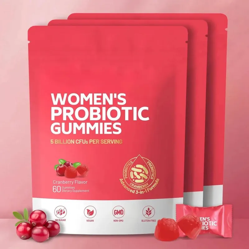 Women Probiotic Gummies with Prebiotic Fiber 5 Billion CFU Support Gut Digestive Balance Immune Defense Women PH Wellness 60 Ct — image 9