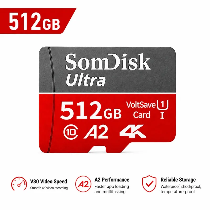 128GB Micro SD/TF Card Large Capacity Card Class10 Up To 100MB/s Waterproof Storage Card Used for Cameras/driving Recorders