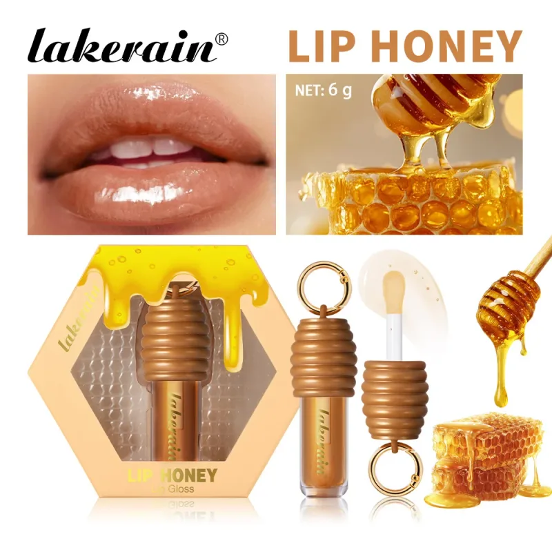 Lakerain Honey Lip Gloss Blank Tekstur Letvægts Ikke-klæbende Langtidsholdbar fugtet Smuk Blank Finish Glat læbemakeup