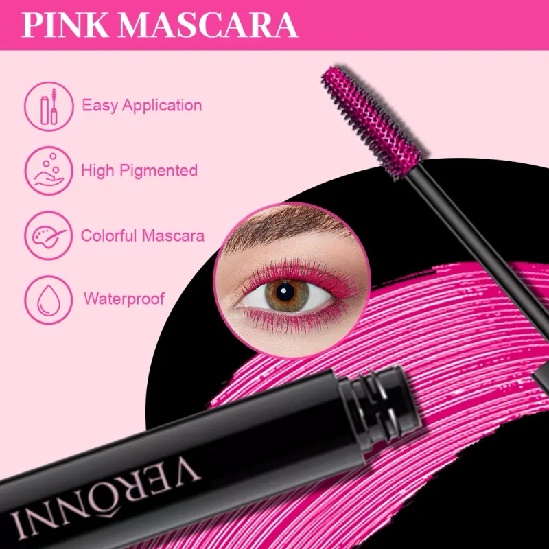 Mascara 7 Shades Colorful Waterproof Long Lasting Curling Lengthening Thick Eyelash Makeup Party Cosplay Festival Eye Makeup Cos