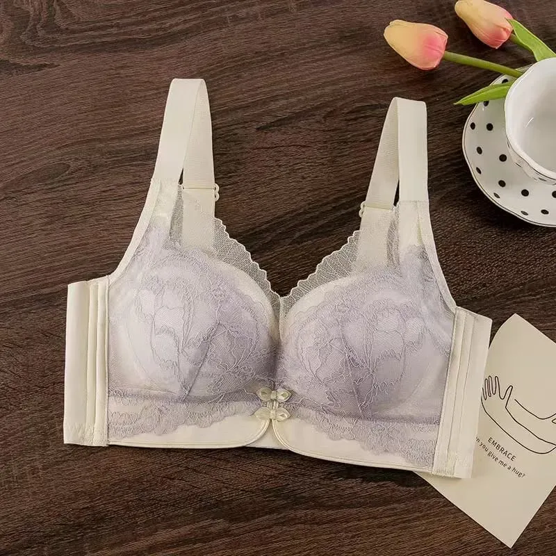 Sexy Lace Push Up Lingerie Bra Small Breast Gathering Anti-sagging Non-underwire Adjustable Bra