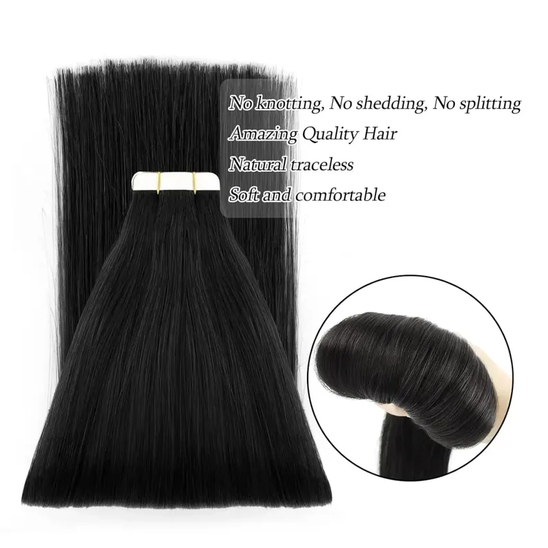 Bone Straight Tape In Hair Extensions Indian Hair Seamless Skin Weft Invisible Tape In Human Hair Extensions 50g/20pcs For Women