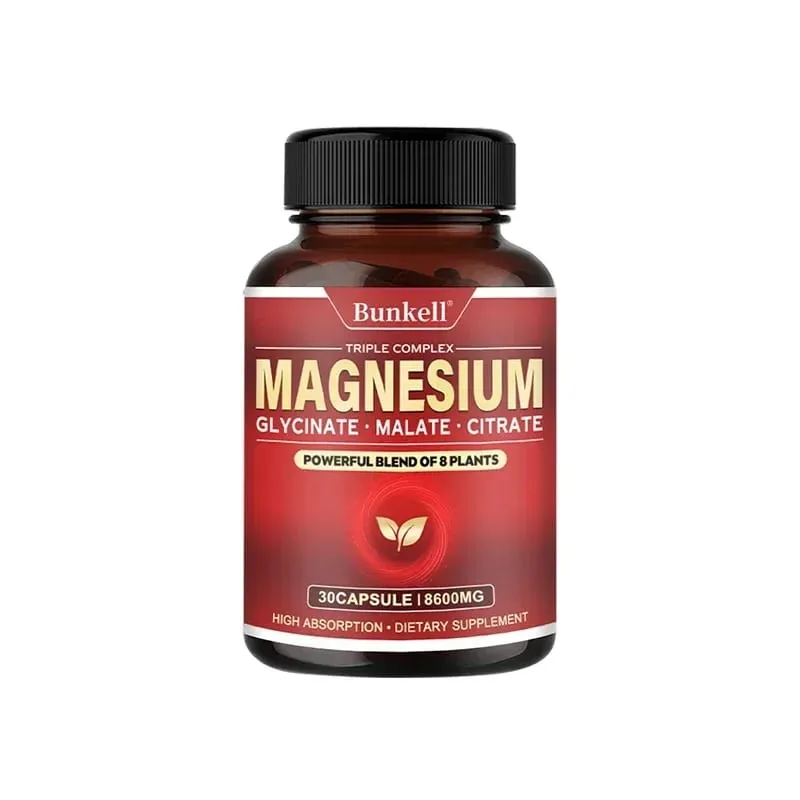 High Absorption Magnesium Glycinate Malate Citrate 100% Chelated Non-GMO Vegetarian Gluten Free 8 600 Mg 120 Capsules — image 10
