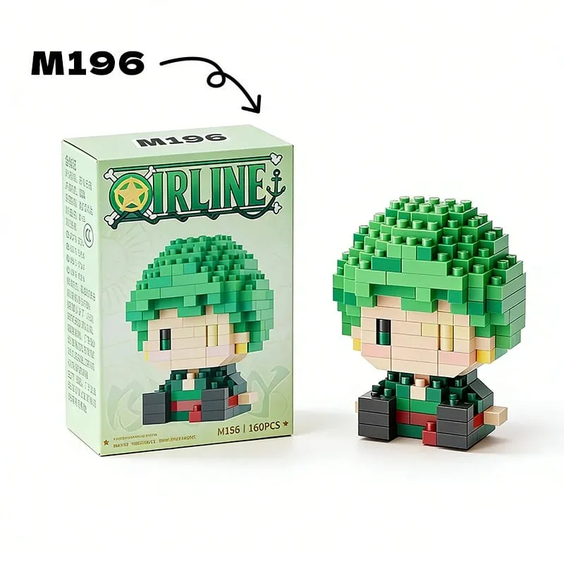 Anime Building Block Chopper Buggy Assembly Micro Building Block Zoro Robin Character Model Mini Bricks Figure Toys For Gift