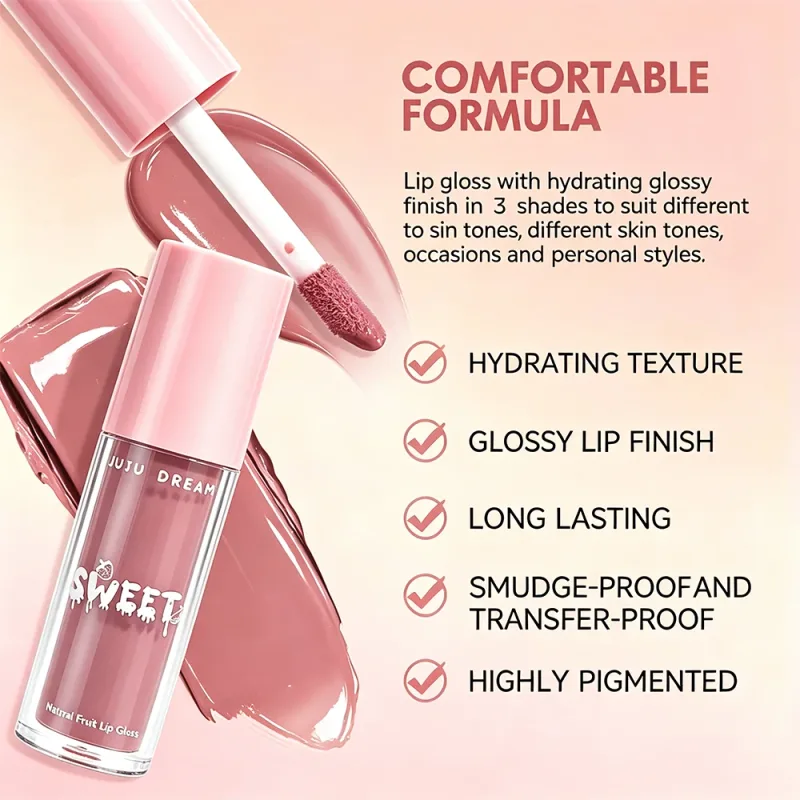 Glossy mirror lip gloss nude lip gloss moisturizing brightening complexion waterproof long-lasting for a flawless finish