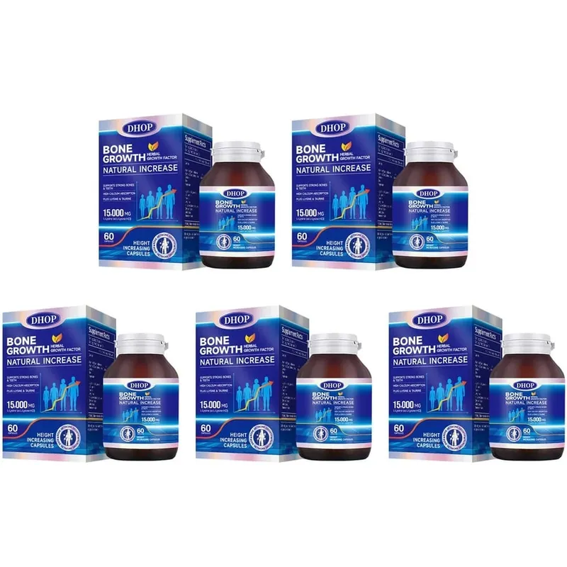 Bone Growth Natural Increase Capsules with L-Lysine Vitamin D3 Calcium & Zinc; Supports Strong Bones & Teeth 60 Capsules — image 11