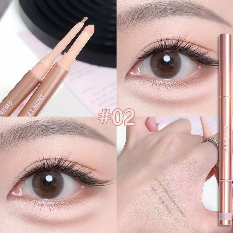 Double Headed Brightening Aegyo Sal Pen Waterproof Lying Silkworm Eyeliner Stick Highlighter Matte Shadow Pen Contour Eye Makeup