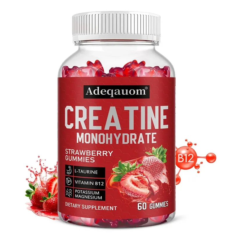 Creatine Monohydrate Gummies 5g for Men & Women To Support Muscle Strength Recovery Cognitive Health & Memory