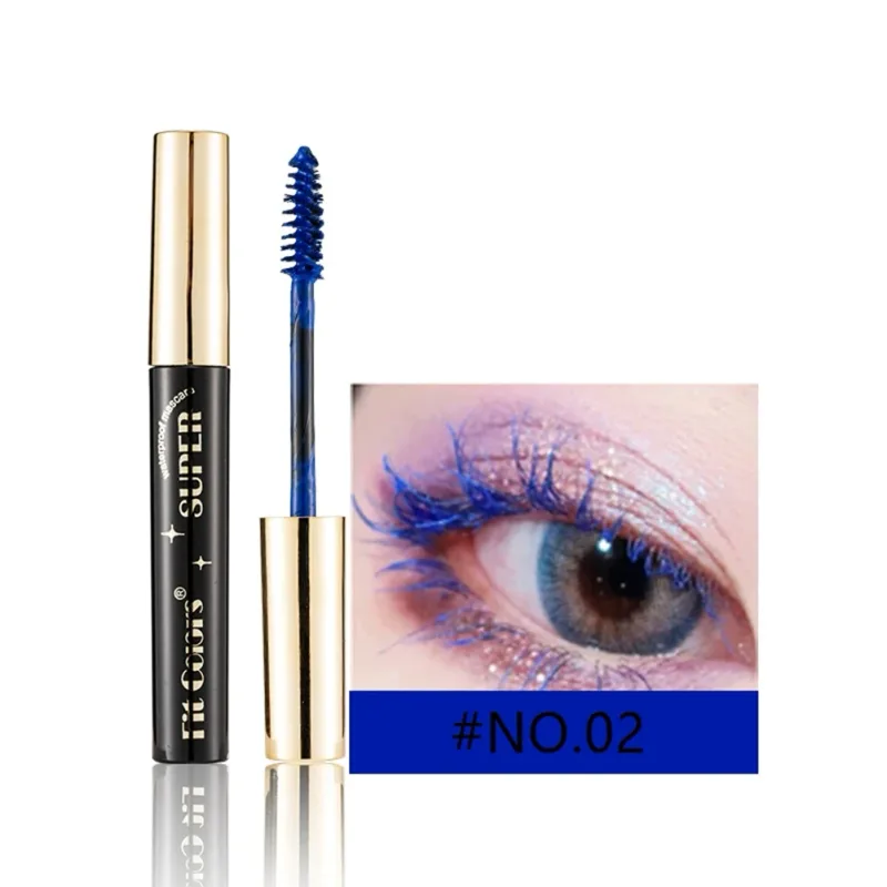 12 Colors Colored Mascara Waterproof Long-lasting Volumizing Curling Non-flaking Rainbow Eye Makeup Purple Blue Pink Green Red