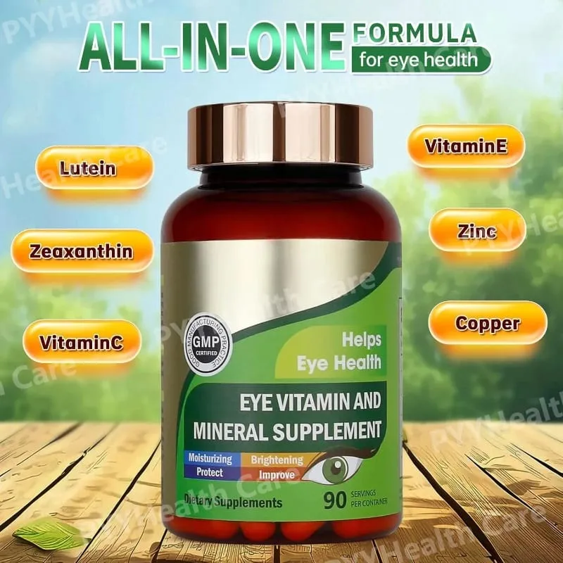 Lutein Eye Vitamins Health Capsule with Lutein Zeaxanthin & Zinc Daily Eye Nutrition Support for Vision Care 90 Count Per Bottle