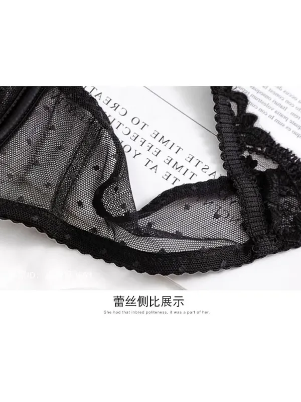 European Lace Bralette Modish Wire-Free Bra Set Cover Breathable Anti-Sag Thin Cup for Humid Weather & Modest Confidence
